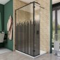 Walk In Dusche  - Amora-03 - Duschwand - Schwarz - Loft 6