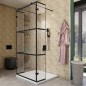 Walk In Dusche  - Amora-10 - Duschwand - Schwarz - Loft 1