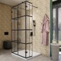 Walk In Dusche  - Amora-10 - Duschwand - Schwarz - Loft 2