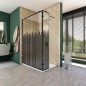 Walk In Dusche  - Amora-03 - Duschwand - Schwarz - Loft 6