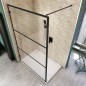 Walk In Dusche  - Amora-01 - Duschwand - Schwarz - Loft 1