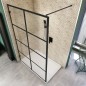 Walk In Dusche  - Amora-01 - Duschwand - Schwarz - Loft 2