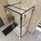 Walk In Dusche  - Amora-07 - Duschwand - Schwarz - Loft 1