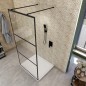 Walk In Dusche  - Amora-09 - Duschwand - Schwarz - Loft 1