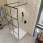 Walk In Dusche  - Amora-09 - Duschwand - Schwarz - Loft 2