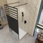 Walk In Dusche  - Amora-09 - Duschwand - Schwarz - Loft 5