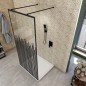 Walk In Dusche  - Amora-09 - Duschwand - Schwarz - Loft 6