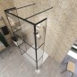 Walk In Dusche  - Amora-10 - Duschwand - Schwarz - Loft 1