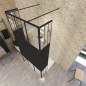 Walk In Dusche  - Amora-10 - Duschwand - Schwarz - Loft 4