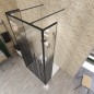 Walk In Dusche  - Amora-10 - Duschwand - Schwarz - Loft 6