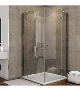 Eck-Duschkabine nach Maß aus massivem Glas glastuershop24