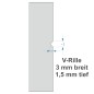 Türblatt LINE 12 Weisslack RAL 9016 - kleine Rundkante