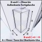 Eck-Duschkabine Crato-05 - Pendeltür - Schwarz - Klarglas