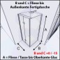 Eck-Duschkabine Cali-06 - Falttür - Chrom - Klarglas