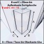 Eck-Duschkabine Cali-08 - Pendeltür - Chrom - Klarglas