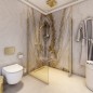 Walk In Dusche Royal 14-Gold-Klarglas