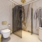 Walk In Dusche Royal 14-Gold-Grauglas