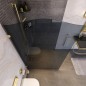 Walk In Dusche Regal 12-Schwarz-Grauglas