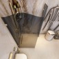 Walk In Dusche Royal 14-Gold-Grauglas