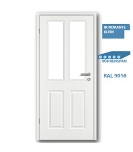 Türblatt STILE KL4/2 Weisslack RAL 9016 - kleine Rundkante