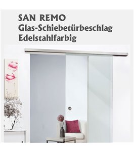 Schiebetürbeschlag SAN REMO Edelstahlfarbig