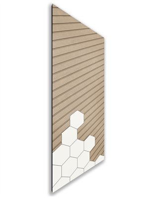 Holzschiebetür Nur Türblatt - Eiche und Weiss  Model 2016