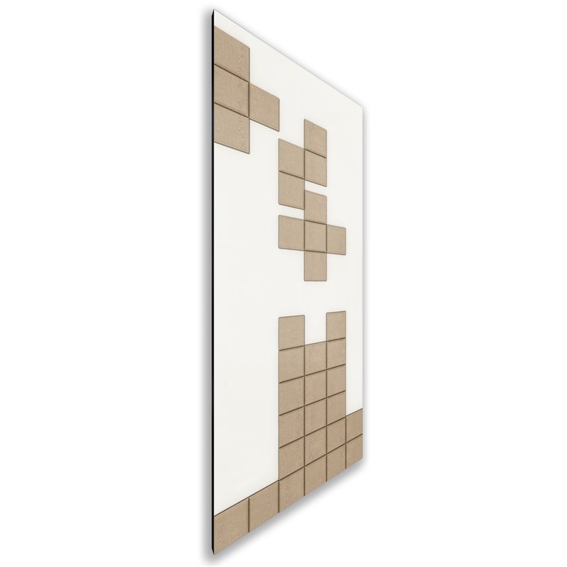 Holzschiebetür Nur Türblatt - Eiche und Weiss  Model 2081