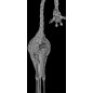 Glasschiebetür PIPE-LINE Giraffenhals Gelasert Auf Klarglas