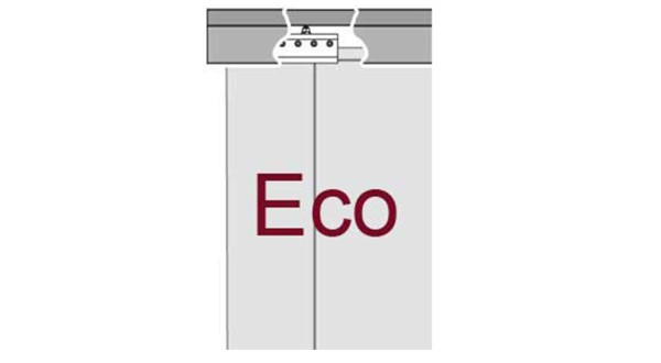 Auf Klarglas Eco-Line Glasschiebetüren