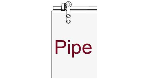 Auf Klarglas Pipe-Line Glasschiebetüren