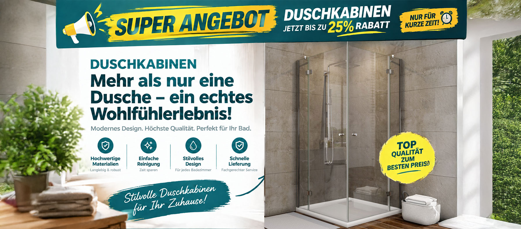 Duschkabine -25% Sale Duschkabine -25% Sale