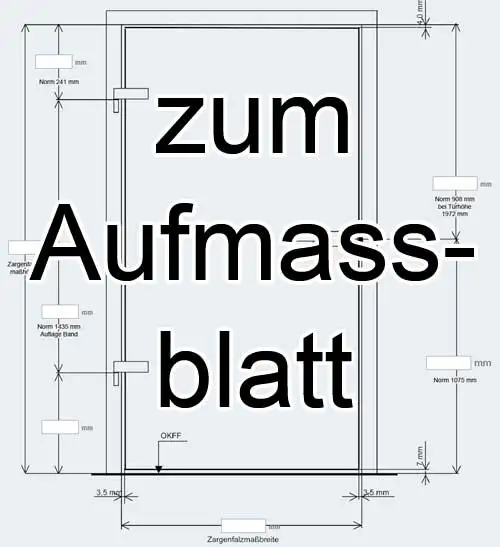 Sondermaß-Glastür Planung