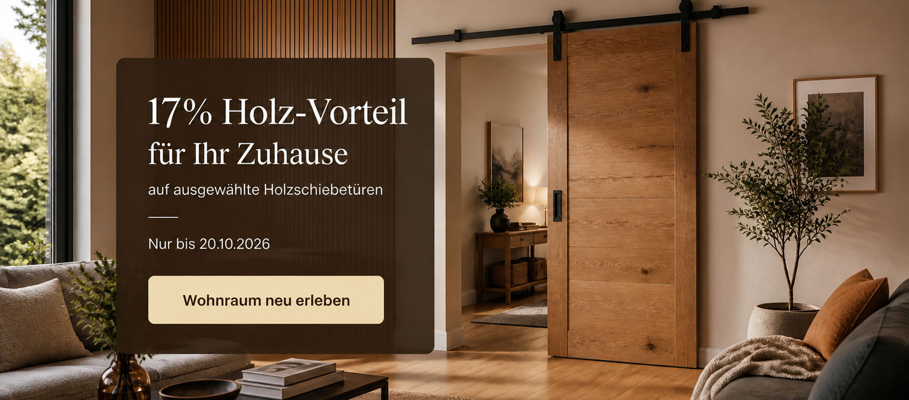 17% Rabatt auf Holzschiebetüren 17% Rabatt auf Holzschiebetüren