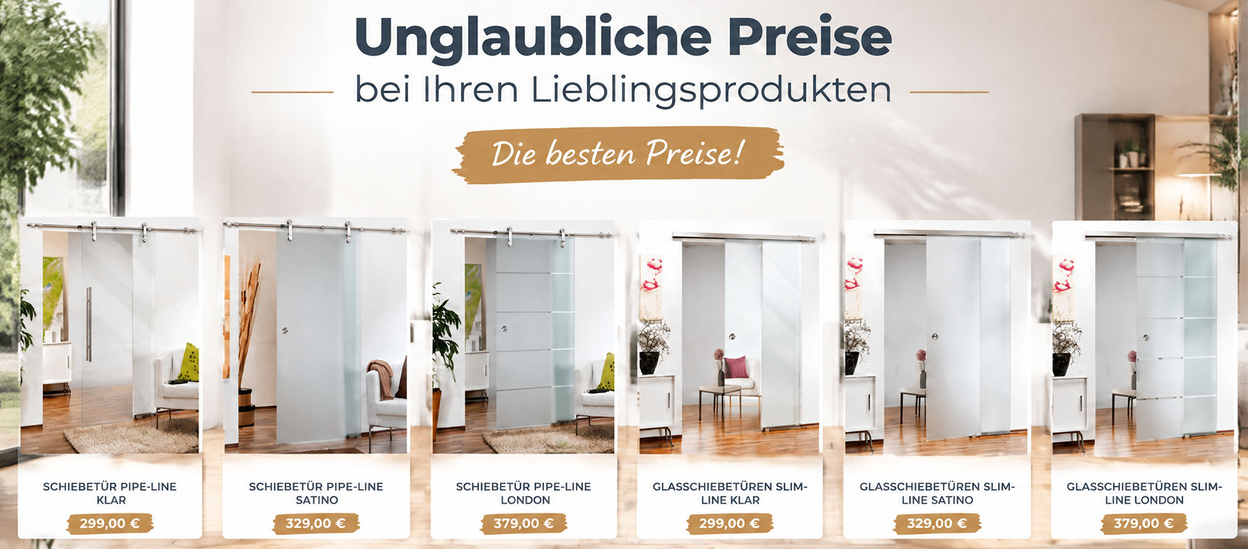 Glasschiebetüren - Angebot Glasschiebetüren - Angebot